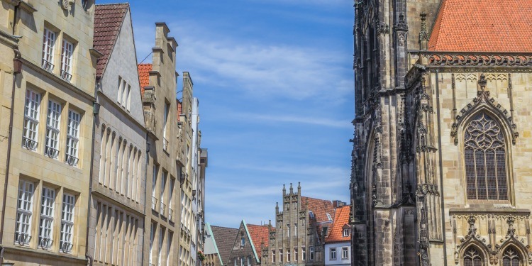 Die Stadt Münster mit Häuserfassaden